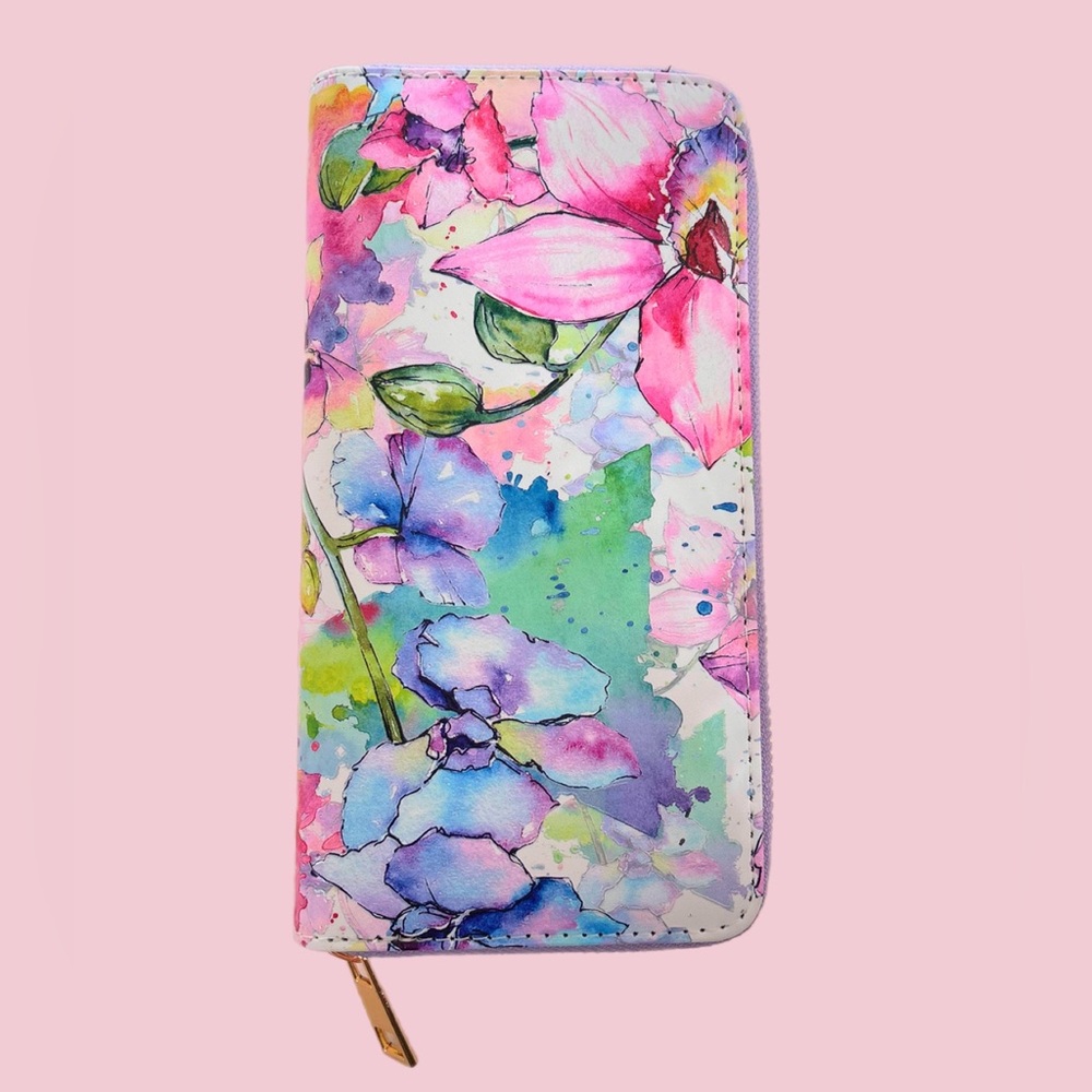 Floral multicolor wallet